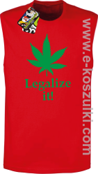 Legalize it gandzia ganja - bezrękawnik męski czerwony
