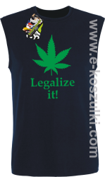 Legalize it gandzia ganja - bezrękawnik męski granatowy