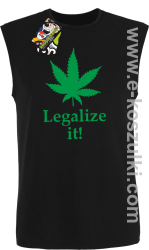 Legalize it gandzia ganja - bezrękawnik męski czarny