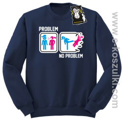 Problem no problem- bluza dla singla bez kaptura granatowa