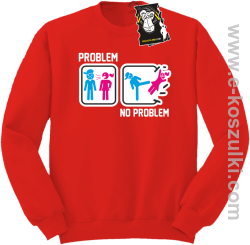 Problem no problem- bluza dla singla bez kaptura czerwona