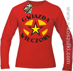 Gwiazda wieczoru  - longsleeve męski czerwony