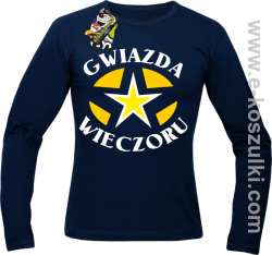 Gwiazda wieczoru  - longsleeve męski granatowy