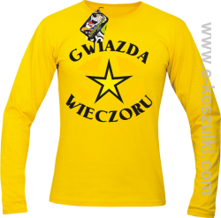 Gwiazda wieczoru  - longsleeve męski żółty