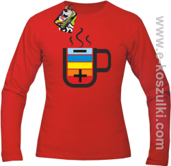 Kubek naładowany energią - longsleeve męski czerwony