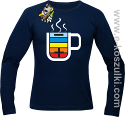 Kubek naładowany energią - longsleeve męski granatowy