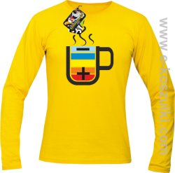 Kubek naładowany energią - longsleeve męski żółty