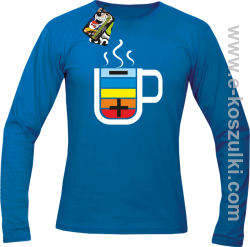 Kubek naładowany energią - longsleeve męski niebieski