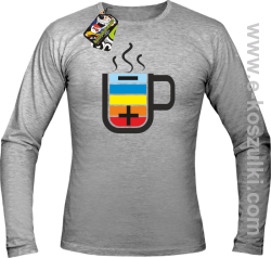 Kubek naładowany energią - longsleeve męski melanż