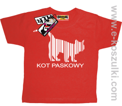 Kot paskowy koszulka dziecięca - czerwony