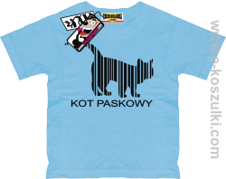Kot paskowy koszulka dziecięca - błekitny