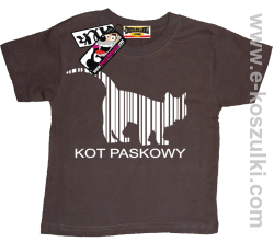 Kot paskowy koszulka dziecięca - brązowy