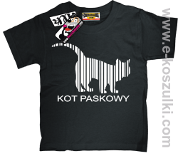 Kot paskowy koszulka dziecięca - czarny
