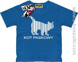Kot paskowy koszulka dziecięca - niebieski