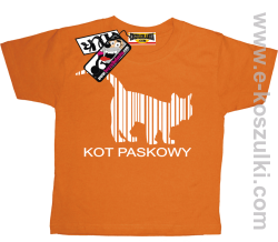 Kot paskowy koszulka dziecięca - pomarańczowy