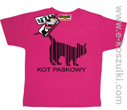 Kot paskowy koszulka dziecięca - różowy
