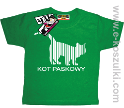 Kot paskowy koszulka dziecięca - zielony