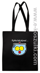 Rybka lubi pływać - Eco torba czarna
