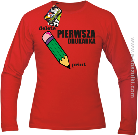 Pierwsza drukarka - delete - print - longsleeve męski