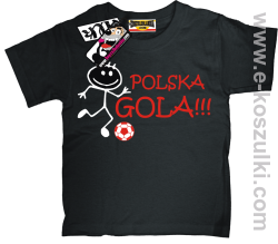 Polska gola !!! koszulka dziecięca - czarny