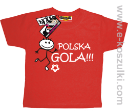 Polska gola !!! koszulka dziecięca - czerwony