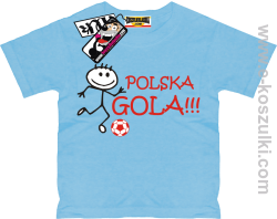 Polska gola !!! koszulka dziecięca - błękitny