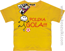 Polska gola !!! koszulka dziecięca - żółta