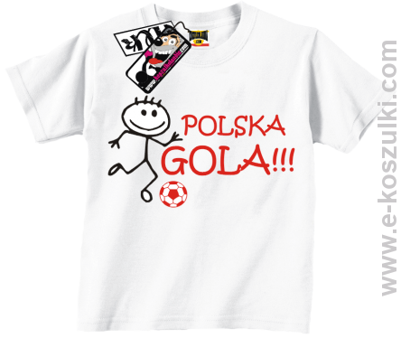 Polska gola !!! koszulka dziecięca - biały