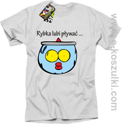 Rybka Lubi Pływać - koszulka męska biała