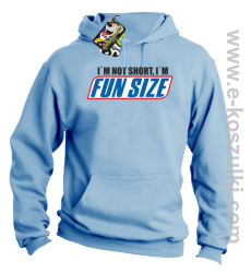 I`m not short i`m FunSize - bluza z kapurem błękitna