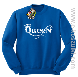 Queen Simple - bluza bez kaptura STANDARD niebieska