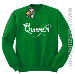 Queen Simple - bluza bez kaptura STANDARD zielona