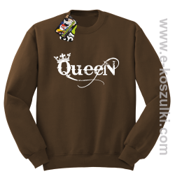 Queen Simple - bluza bez kaptura STANDARD brązowa