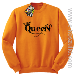 Queen Simple - bluza bez kaptura STANDARD pomarańczowa