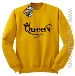 Queen Simple - bluza bez kaptura STANDARD żółta