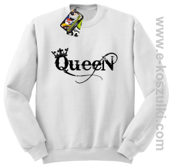 Queen Simple - bluza bez kaptura STANDARD biała