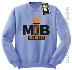 Men in bar - bluza dla barmana bez kaptura błękitna