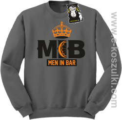 Men in bar - bluza dla barmana bez kaptura szara