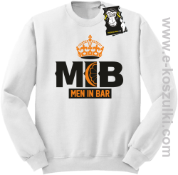 Men in bar - bluza dla barmana bez kaptura biała