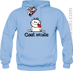 Cool Smile - bluza męska z kapturem - błękitny