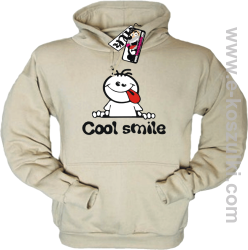 Cool Smile - bluza męska z kapturem - beżowy