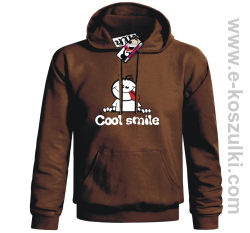 Cool Smile - bluza męska z kapturem - brązowy