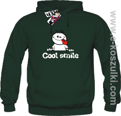 Cool Smile - bluza męska z kapturem - butelkowy