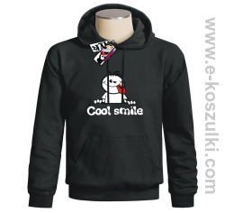 Cool Smile - bluza męska z kapturem - czarny
