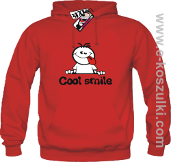 Cool Smile - bluza męska z kapturem - czerwony