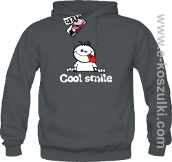 Cool Smile - bluza męska z kapturem - grafitowy