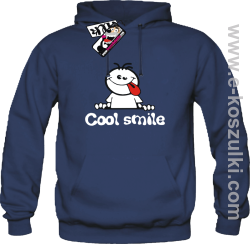 Cool Smile - bluza męska z kapturem - granatowy