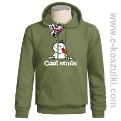 Cool Smile - bluza męska z kapturem - khaki