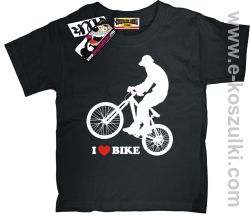 I love bike koszulka dziecięca - czarny