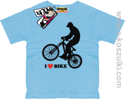 I love bike koszulka dziecięca - błękitny